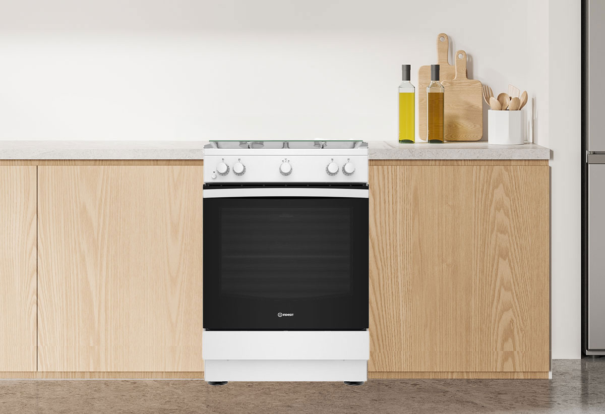 Η κουζίνα τοποθετημένη σε ένα χώρο κουζίνας.